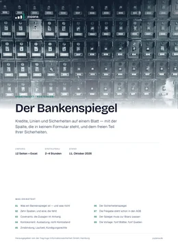 Titelseite: Bankenspiegel-Vorlage